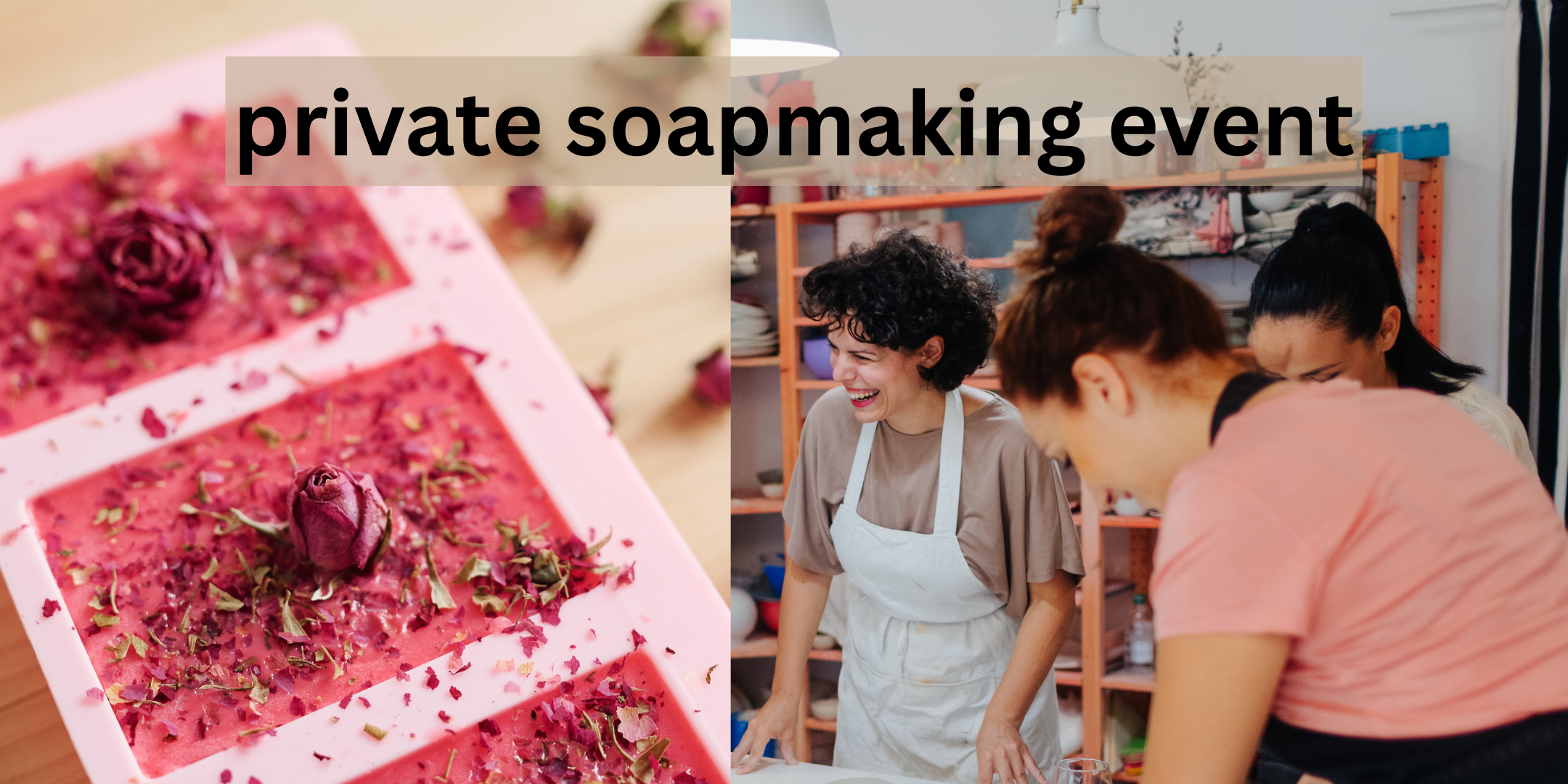 Group of adults making soap together
