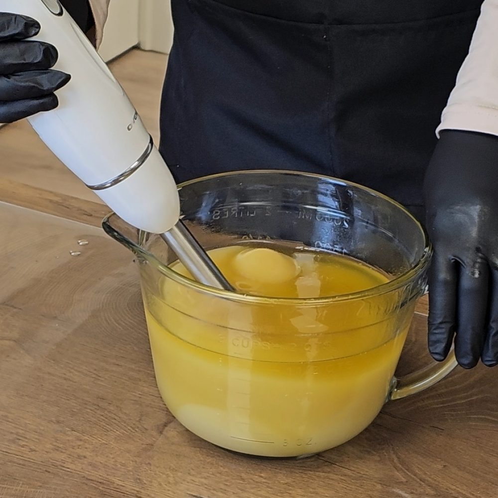 Participant making soap in 1 on 1 session